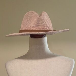 Marcus Adler Fedora Hat With Felt Band Pink One Size